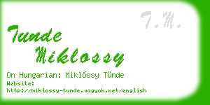 tunde miklossy business card