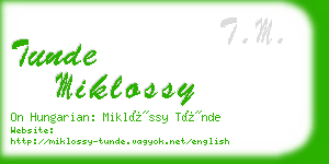 tunde miklossy business card